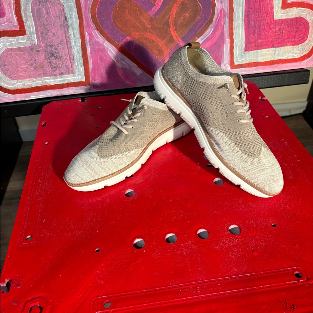 Men’s 12 Stylish Beige Knit Luxury Oxfords